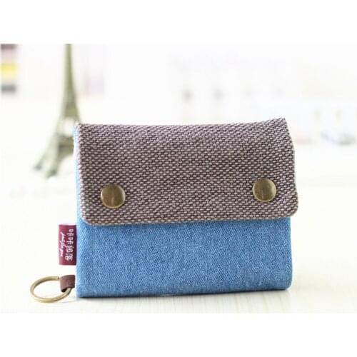 2019 Women Cotton Fabric Short Wallet for Female Large Capacity Coin Purse Card Holder Ladies Multifunction Men Purse Carteira