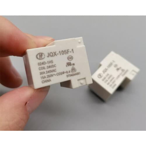 1pcs HF - jqx-105f-1 - 005d 012d024d-1hs 5V / 12V / 24v30a 4-pin relay