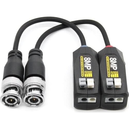 4Pairs/lot Twisted Pair Transmitter BNC to Network Cable 8MP Transmitter UTP CAT5/5E/6 Converter for AHD/CVI/TVI Video Signal