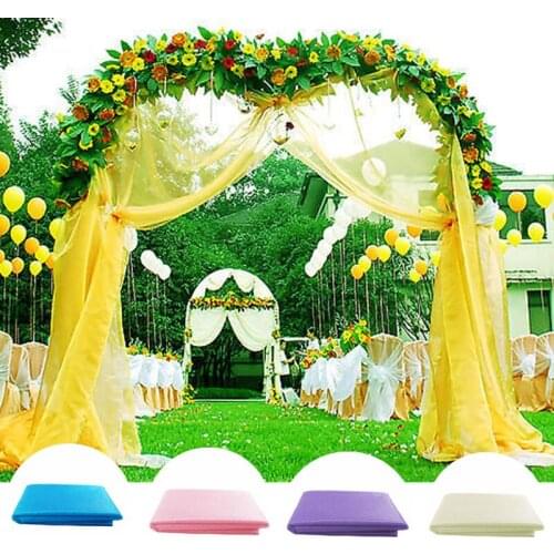 5pcs 48CMx5M Crystal Organza Tulle Roll Fabric For Wedding DIY Silk Flower Wedding Party Arches Door Decoration 7ZSH800