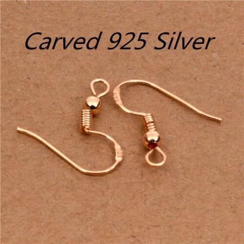50pcs/lot 925 Silver Ear Jewelry Hook Bowl Earring Space DIY Fashion Earrings Pure Silver Earring Settings