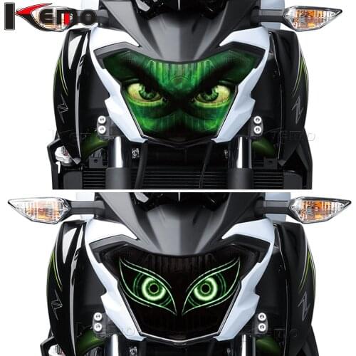 For Kawasaki Z650 2017-2018 Z 650 Motorcycle Accessries 3D Front Fairing Headlight Sticker Guard Head light Stickers