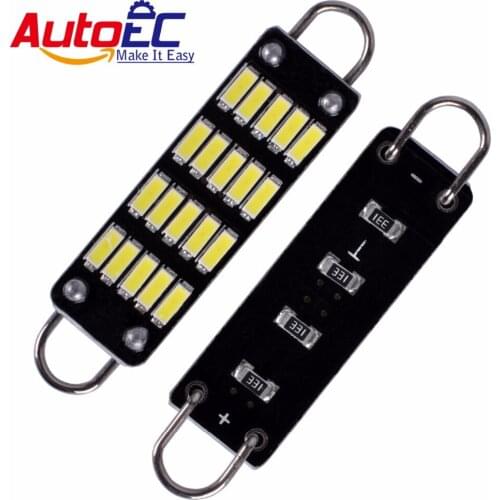 AutoEC 4x 211-2 211 212 212-2 561 562 Festoon Light 44mm 20 SMD 4014 SMD LED Rigid Loop Interior Car Dome Cargo light #LK144