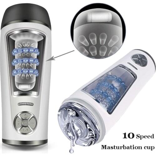 Automatic Male Masturbator Cup Real Vagina Pocket Pussy Sucking Auto Vibrating Masturbation Blowjob Stimulating Sex Toy for Men