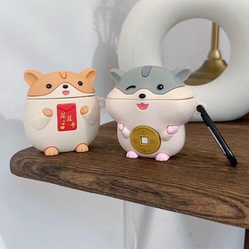 Earphone Case For Airpods Case Silicone Cute Cartoon Mouse Headphone Case for Apple Airpods 2 Case For Earpods Accessories Ring