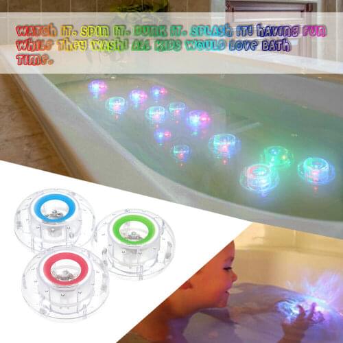 Kids Baby LED Light Toys Waterproof In Tub Bath Toy Color Changing Bathroom Baby Pool light Floating Underwater LED Light