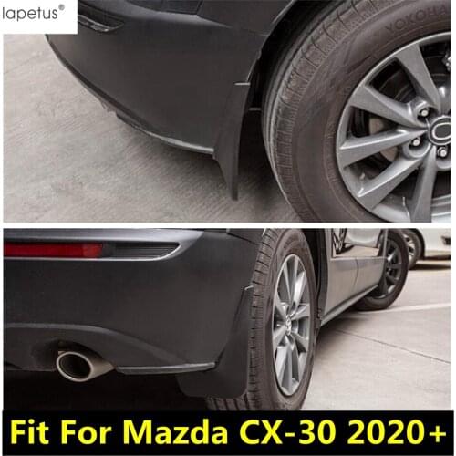 Lapetus Front Rear Mud Guard Mudguards Splash Flaps Plastic For Mazda CX-30 2020 2021 Protective Interior Refit Kit 4pcs / set