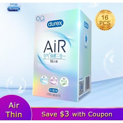 Durex AiR 3in1 Invisible Ultra Thin Condom Natural Latex Rubber Penis Sleeve Adult Products For Men Sexual Toys Intimacy Goods