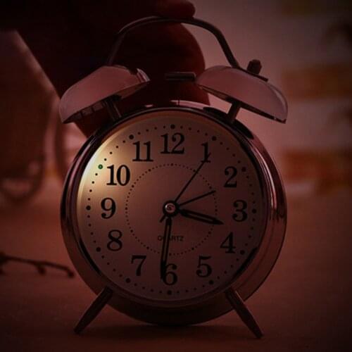 Double Alarm Clock, 4-Inch Twin Bell Alarm Clock, Table Desk Alarm Clock Battery