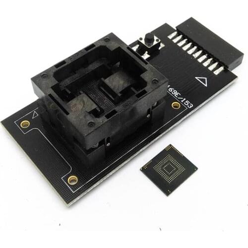 EMMC153/169 Reader test socket to 20 Pins Size14x18mm Open Top Structure BGA153/169 Pitch 0.5mm for data recovery