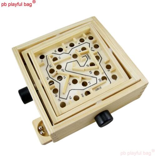 PB Playful Bag Magic Wooden DIY Balance Labyrinth Puzzle Montessori Educational Toy for Family Party Adult Children Gift UG33