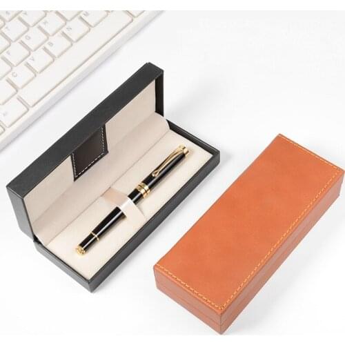 PU Leather pen box Business Promotion Souvenirs Gift Box Pen Package creative gift box packaging Birthday Party Fathers Day