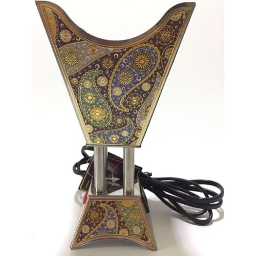 220V Incense Burner Islamic Style Mini Electric Burner Incense Arabian Bakhoor Square Pearl incense Electric Metal Positive