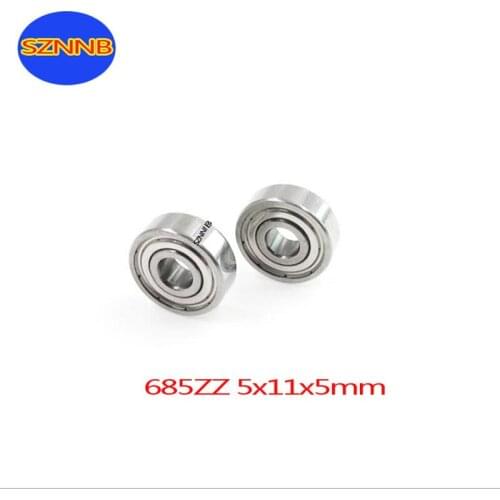 Miniature Deep Groove Ball Bearing L-685ZZ 685ZZ 5x11X5mm High Precision silent Bearing steel ABEC-5 small bearing 5PCS/lote