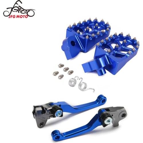 Motorcycle CNC Footrest Footpeg Foot Pegs Brake Clutch Lever Sets For YAMAHA YZ125 YZ250 2008-2014 YZ250F 2007 2008 YZ450F 2008