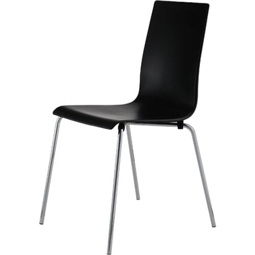 Set of 4 Modern Dining Chair Strong Frame PP Body Modern Design Stainless Steel Bar Stools Kitchen Chair for Dining Room