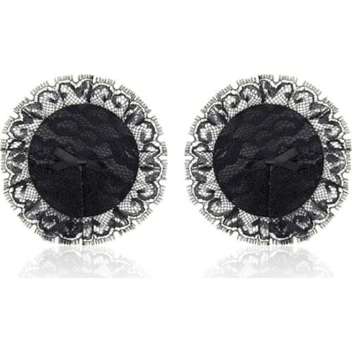 Sexy Lingerie Accessories Invisible Silicone Bra Round Heart-shaped Lace Trim Sexy Nipple Stickers Nipple Stickers lingerie