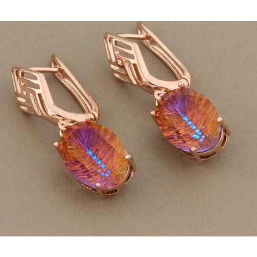 New Fashion Earrings Personality hollow Drop Earrings For Women 585 Rose Gold Color Egg Design jewelry 2020 jewelry