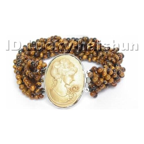 Selling Jewelry>>>AAA 10Stds 100% natural baroque Tigers eyes bracelet
