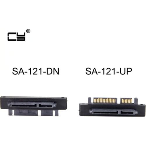 Extension Convertor SATA 22Pin 7+15 Male to SATA 22P Female 90 Degree Up Down angled Adapter