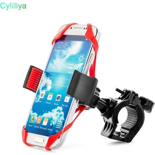 Universal Bike Bicycle Motorcycle Handlebar Mount Holder Phone Holder With Silicone Support Band For Iphone 6 7 plus Samsung s7