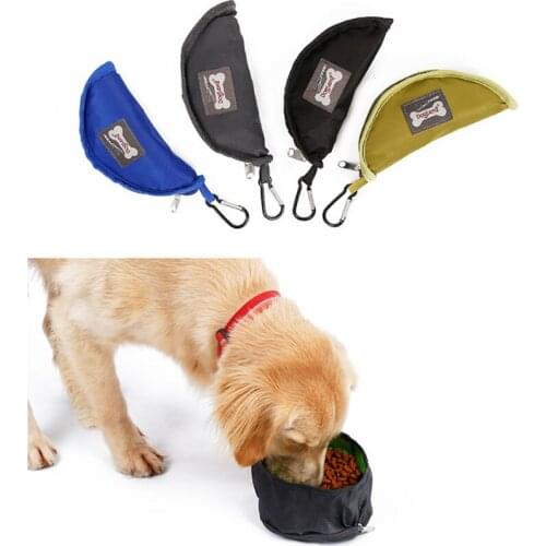 Waterproof Dog Drinking Container 2 in 1 Dog Water Bowl Food Dispenser Feeder Bag Foldable Outdoor Hiking Travel Pet Bowl 1100ML