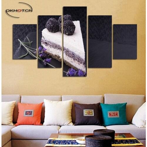 Delicious Cake Fruit Dessert Paintings On Canvas Art Still Life Wall Pictures For Kitchen Unframed Modular Picture