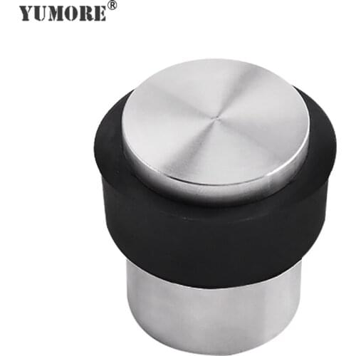 YUMORE 2pcs/lot Stainless Steel Door Stopper Wood Door Holder Casting Floor-mounted Door Stops Home Hardware