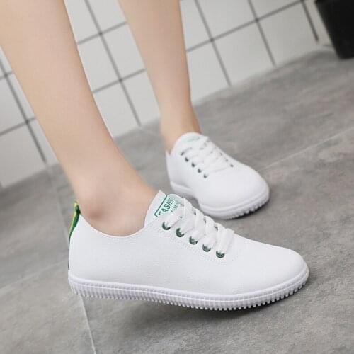 Women Sneakers White Vulcanized Shoes Lace Up Round Toe Casual Women Shoes Fashion Women Shoes Footwear 899