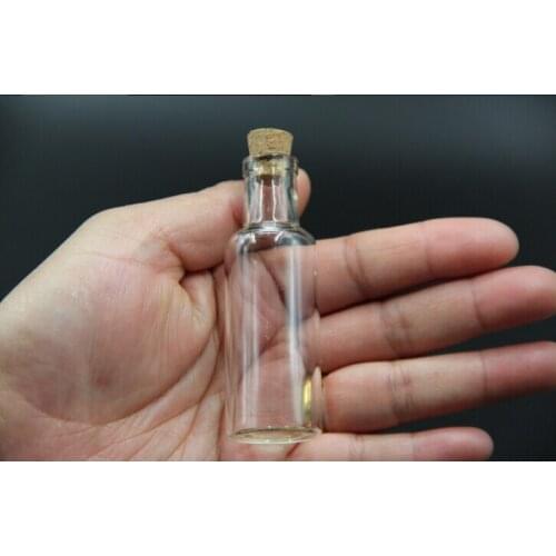 20pcs 27*80mm Tiny Small Liquid Drift Bottle Clear Cork Glass Bottles Vials Jars Containers For Wedding Holiday Decoration Gifts
