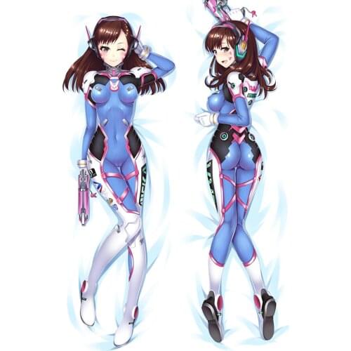2021 HOT Game Girl OW D.Va Song hana Dakimakura Cosplay Body Pillow Cover Case Dva Hug Pillowcase 150X50CM Cosplay