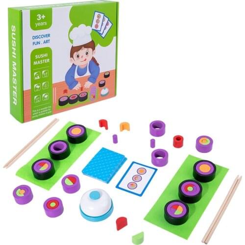 2021 sushi building block games Children educational toys kids concentration training parent child interactive desktop games