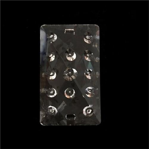 50mm Clear Grid Rectangle Crystal Pendants Two Holes Crystal Glass Chandelier Pendants For Wedding Decor