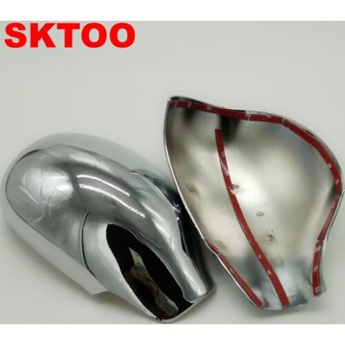 SKTOO Accessories FIT FOR PEUGEOT 206 SW CC DOOR SIDE WING MIRROR CHROME COVER REAR VIEW CAP Rearview mirror cover