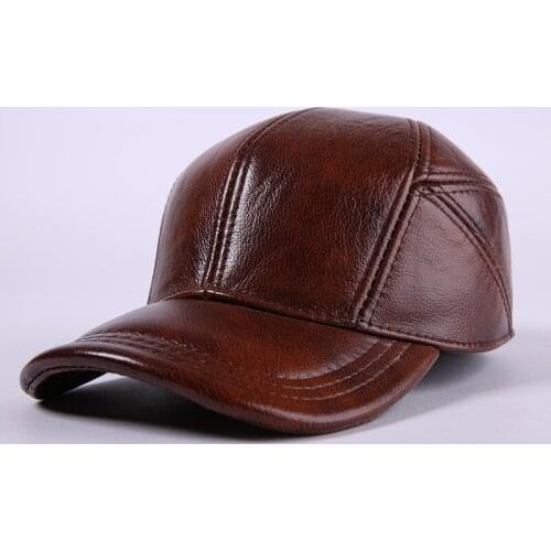 ANLUXFIER Men's Leather Baseball Caps China