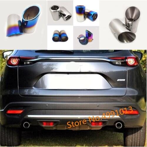 Car rear back protect cover muffler pipe outlet dedicate exhaust tip tail For Mazda CX-9 CX9 2016 2017 2018 2019