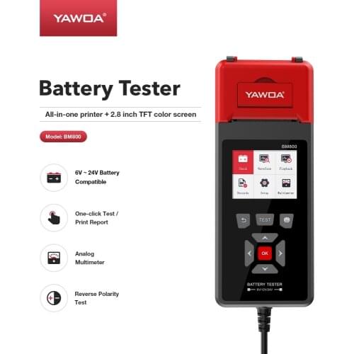 12V 24V Car Battery Tester for Motorcycle Truck with Loading Test Voltage Check Automotive Diagnostic Tool