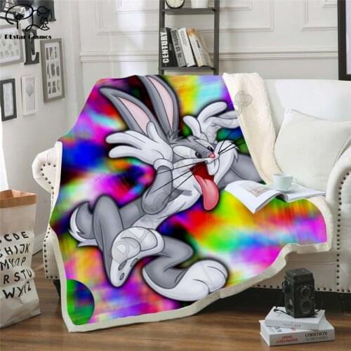 Bugs Bunny Fleece Blanket 3D full printed Wearable Blanket Adults/kids Fleece Blanket drop shippng style -2