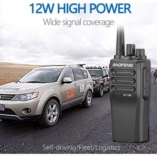 Baofeng BF-1909 Walkie Talkie 12W High Power 4800mAh UHF 400-470mhz Radio Communicator portable hamTwo-way radio hunting UV-82