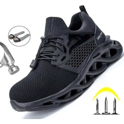 Free Shipping Mens Safety Shoes Men Boots Lightweight Safety Boots Steel Toe Anti-smashing Work Boots Indestructible Shoes 48