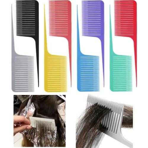 Largesize Hair Dyeing Special Highlight Comb Point Tail Comb Styling Hairdressing Comb Steel Needle Point Tail Comb Styling Tool
