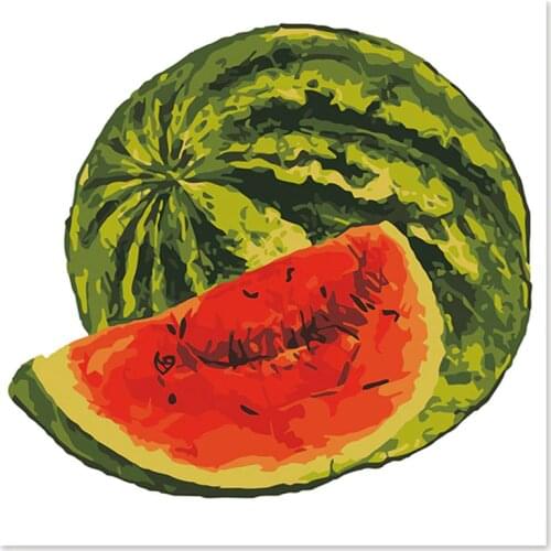 Big watermelon Sweet Decorative paintings Draw on canvas Digital Painting Famous Abstract painting