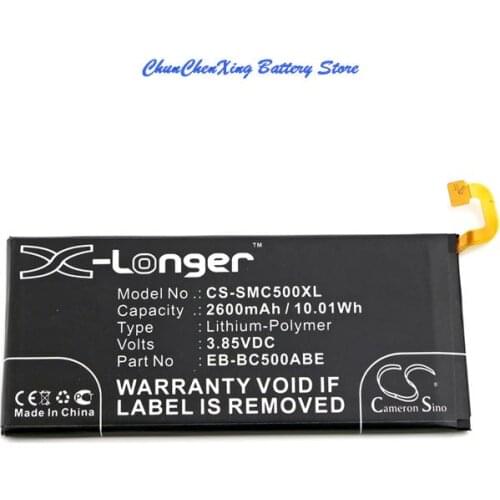 Cameron Sino 2600mAh Battery EB-BC500ABE for Samsung Galaxy C5, Galaxy C5 Duos TD-LTE, SM-C5000