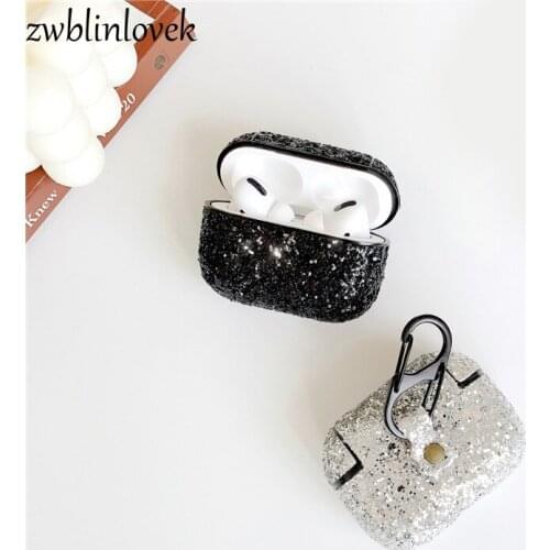 For AirPods Pro Case Cover Flash Diamond Headphone Bluetooth Wireless Drop-Proof Headset Shell Case For AirPods Pro Keyring
