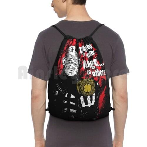 Demon To Some. Angel ... To Others. Backpack Drawstring Bag Riding Climbing Gym Bag Hellraiser Pinhead 80S Movies Cuotes