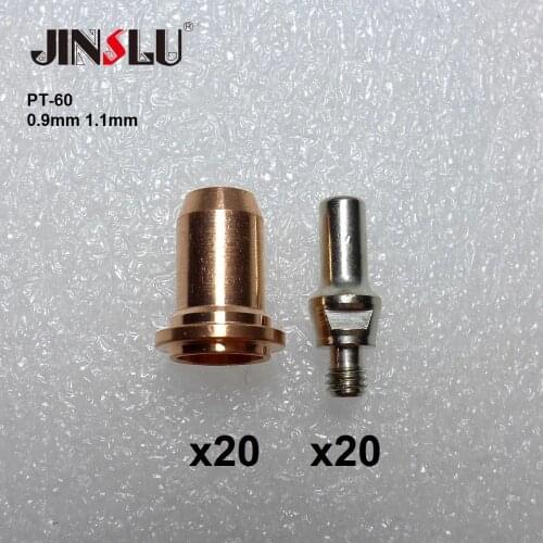 Electrodes 20 + Tips 20 PT-60 PT-40 IPT-60 IPT 60 IPT-40 PTM-60 Plasma Torch Back Striking Consuambles NON HF Pilot Arc
