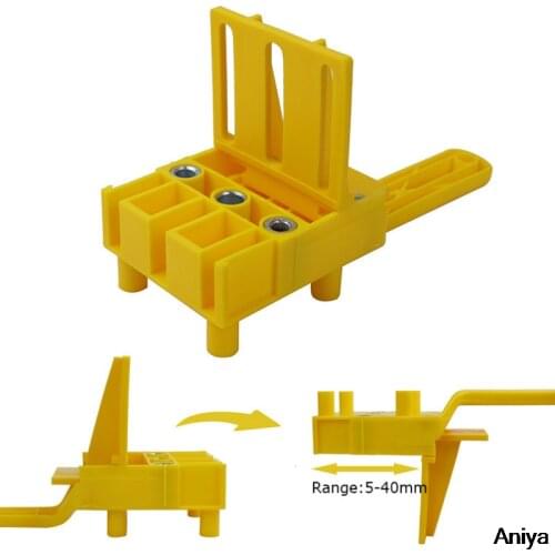 Woodworking Dowel Jig 6/8/10mm Drill Bit Handheld Wood Drilling Doweling Hole Saw Drills Guide Body Hole Locator For Carpentry