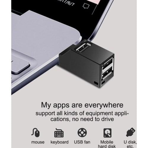 USB 3.0 HUB Adapter Extender Mini Splitter Box 3 Ports for PC Laptop Macbook Mobile Phone High Speed U Disk Reader for Xiaomi
