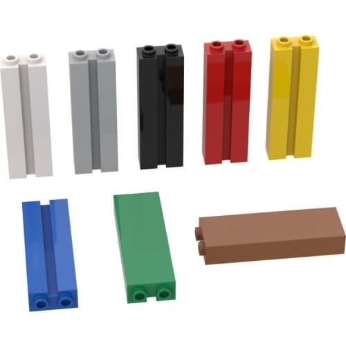 BuildMOC Compatible Assembles Particles 88393 1x2x5 slot high brick Building Blocks Parts DIY LOGO Educational gift Toys