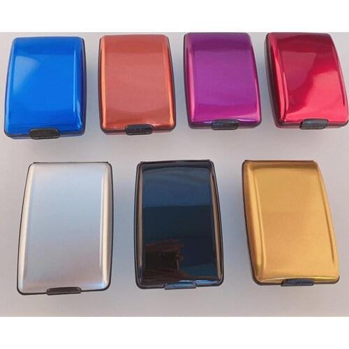 Simple Style RFID Multifunctional Light and Strong Aluminum Security Wallet RFID Non-scan Metal Wallet
